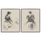 Stupell Industries Sketched Cowboy on Range 2pc Framed Giclee Wall Art Set Design by Danhui Nai